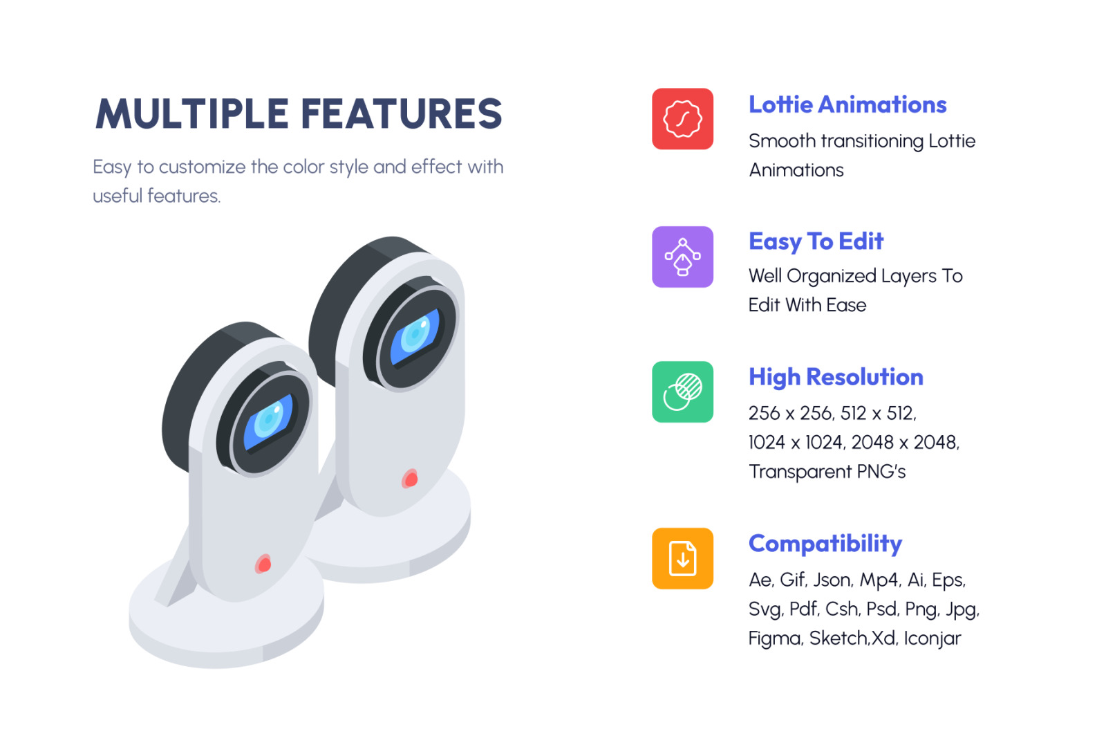 Animated Isometric Photography Icons Animated Isometric Photography Icons