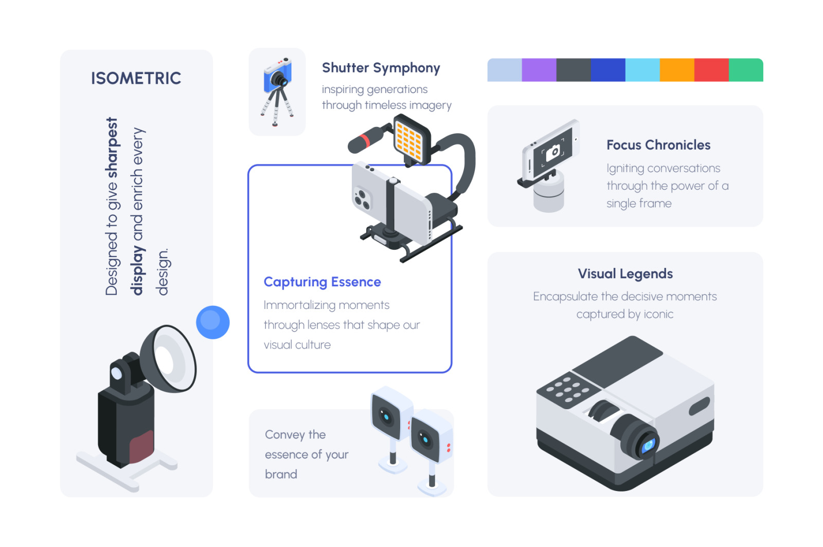 Animated Isometric Photography Icons