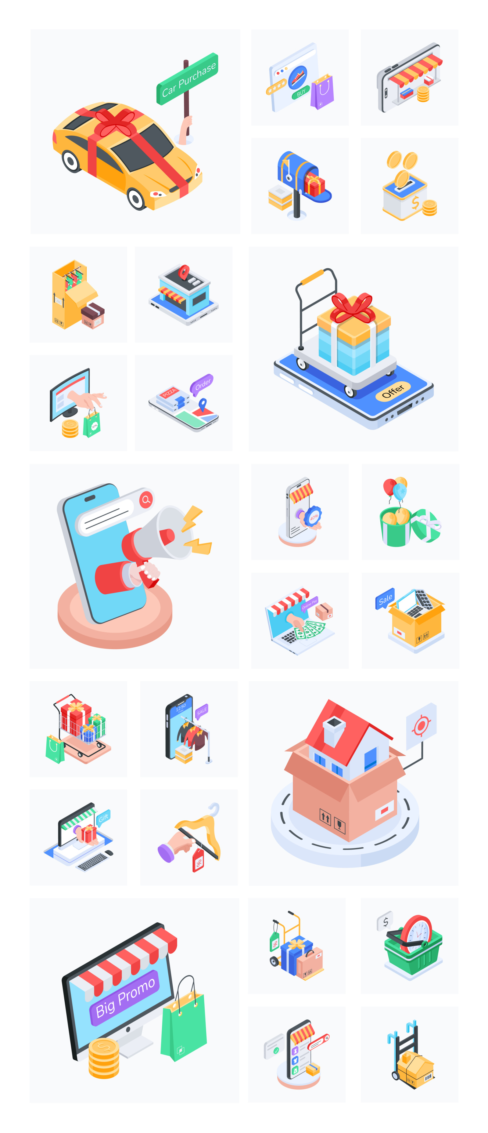 Animated Online Shopping Icons