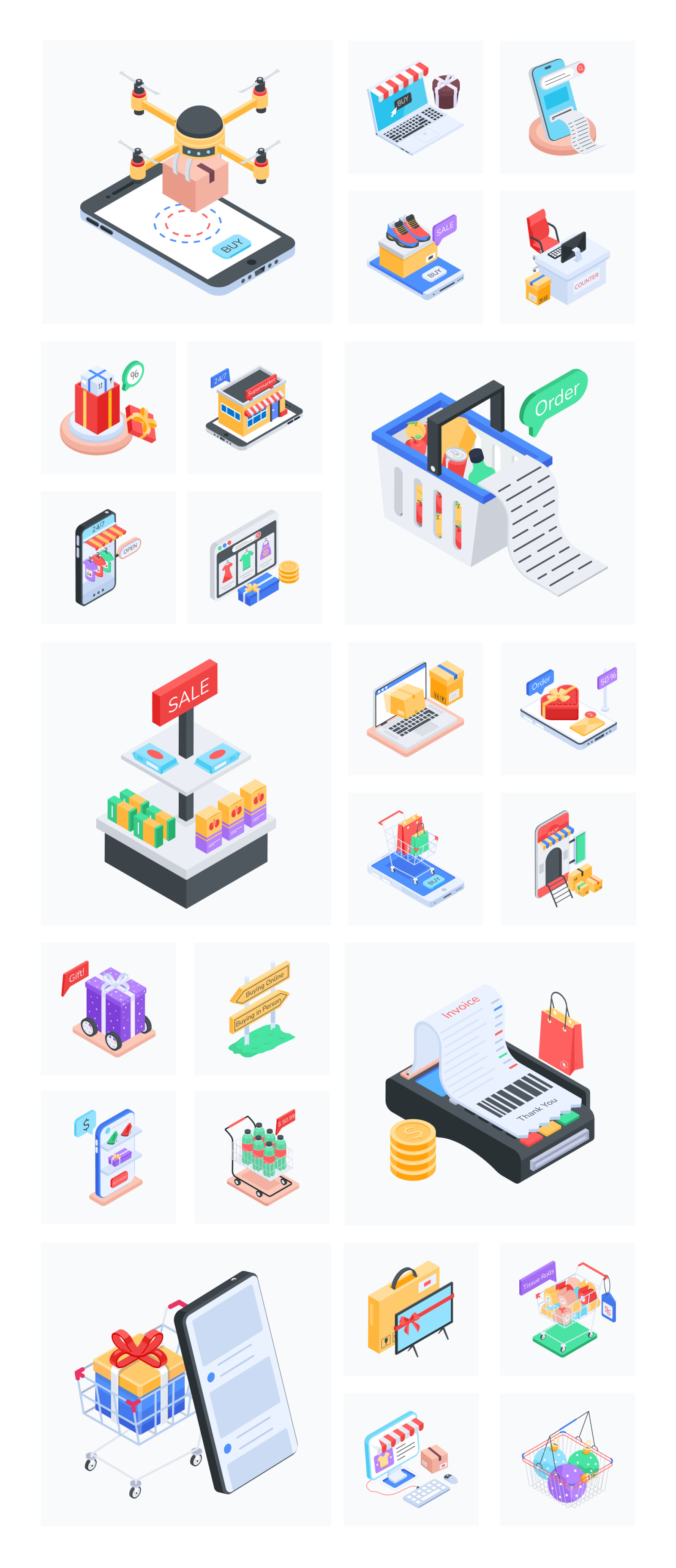 Animated Online Shopping Icons