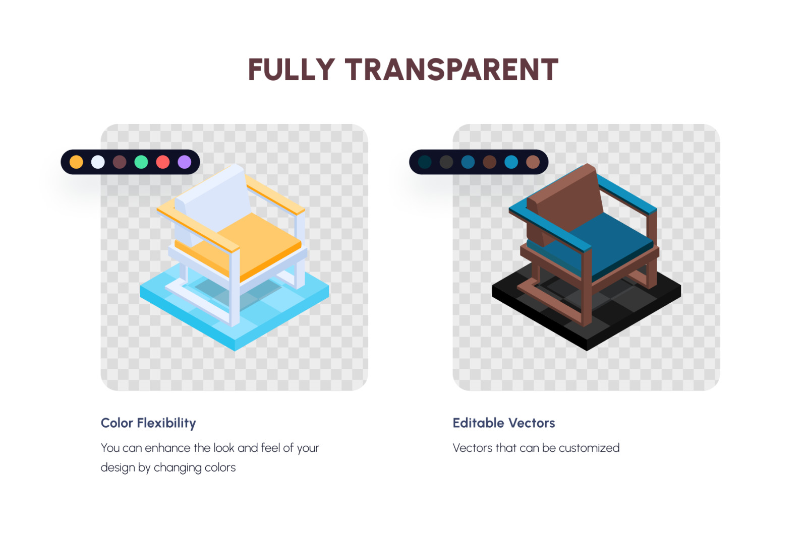 Isometric Office and Home Furniture Icons