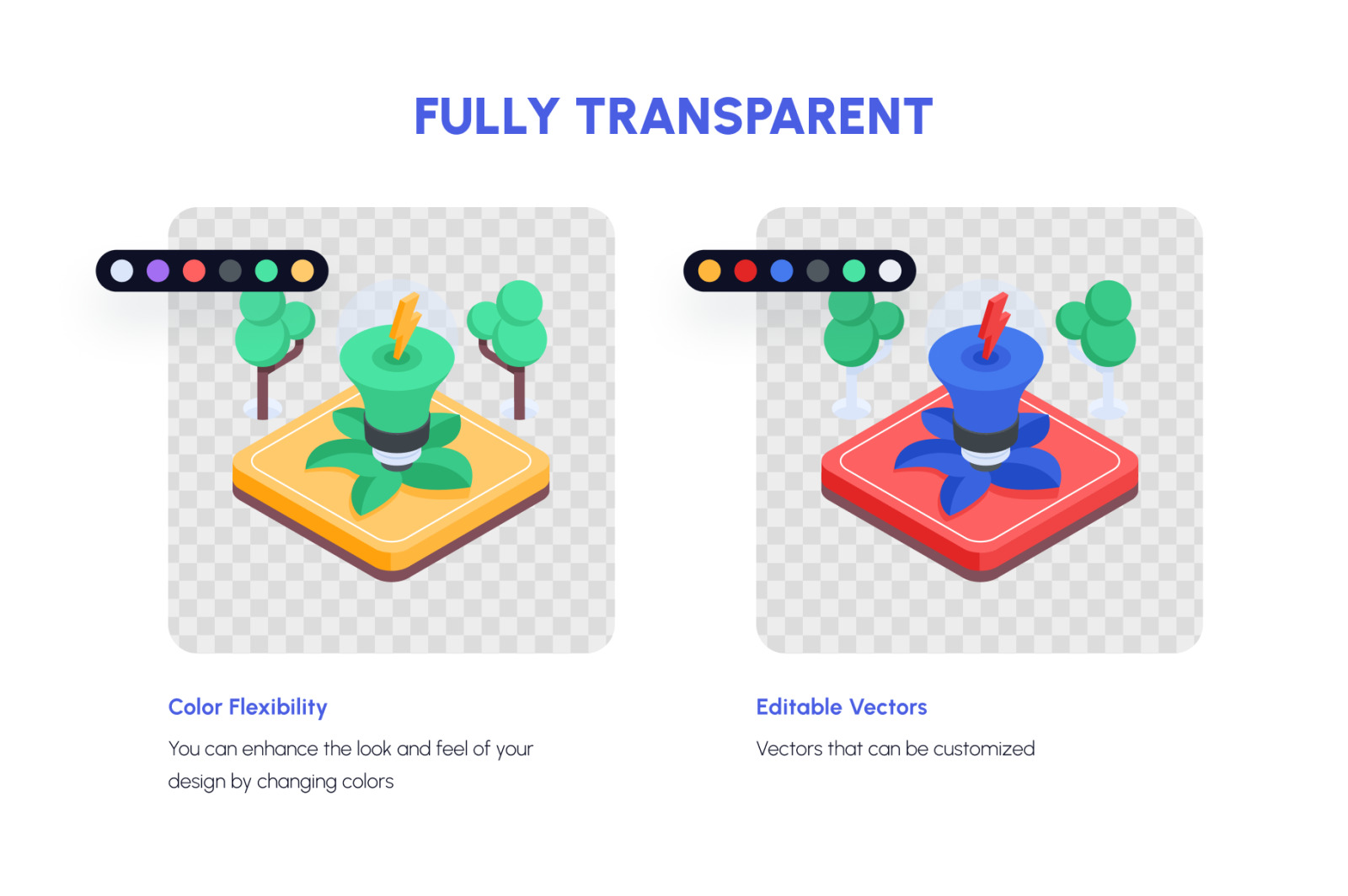 Animated Isometric Ecosystem Icons