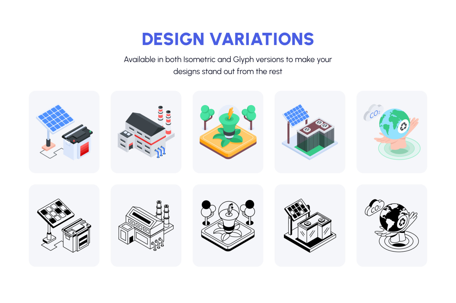 Animated Isometric Ecosystem Icons