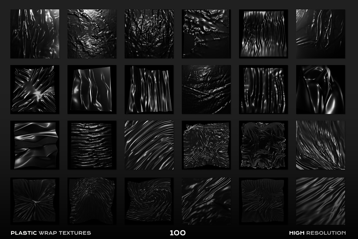 100 Plastic Wrap Textures