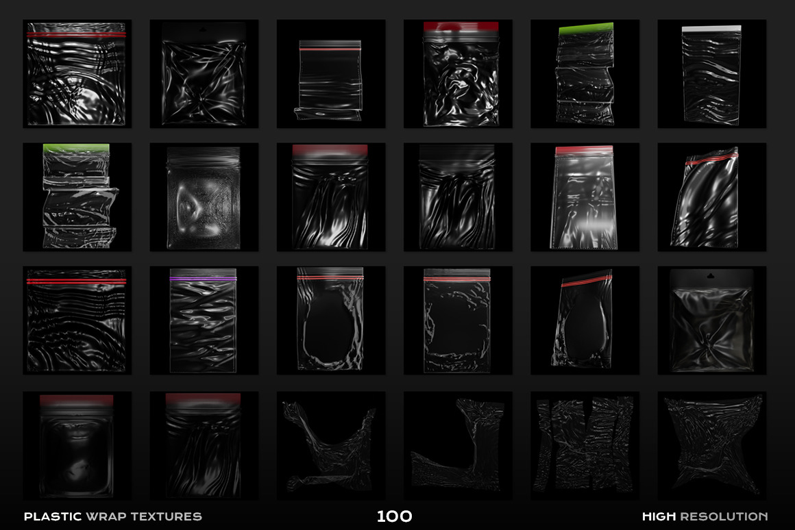 100 Plastic Wrap Textures 100 Plastic Wrap Textures