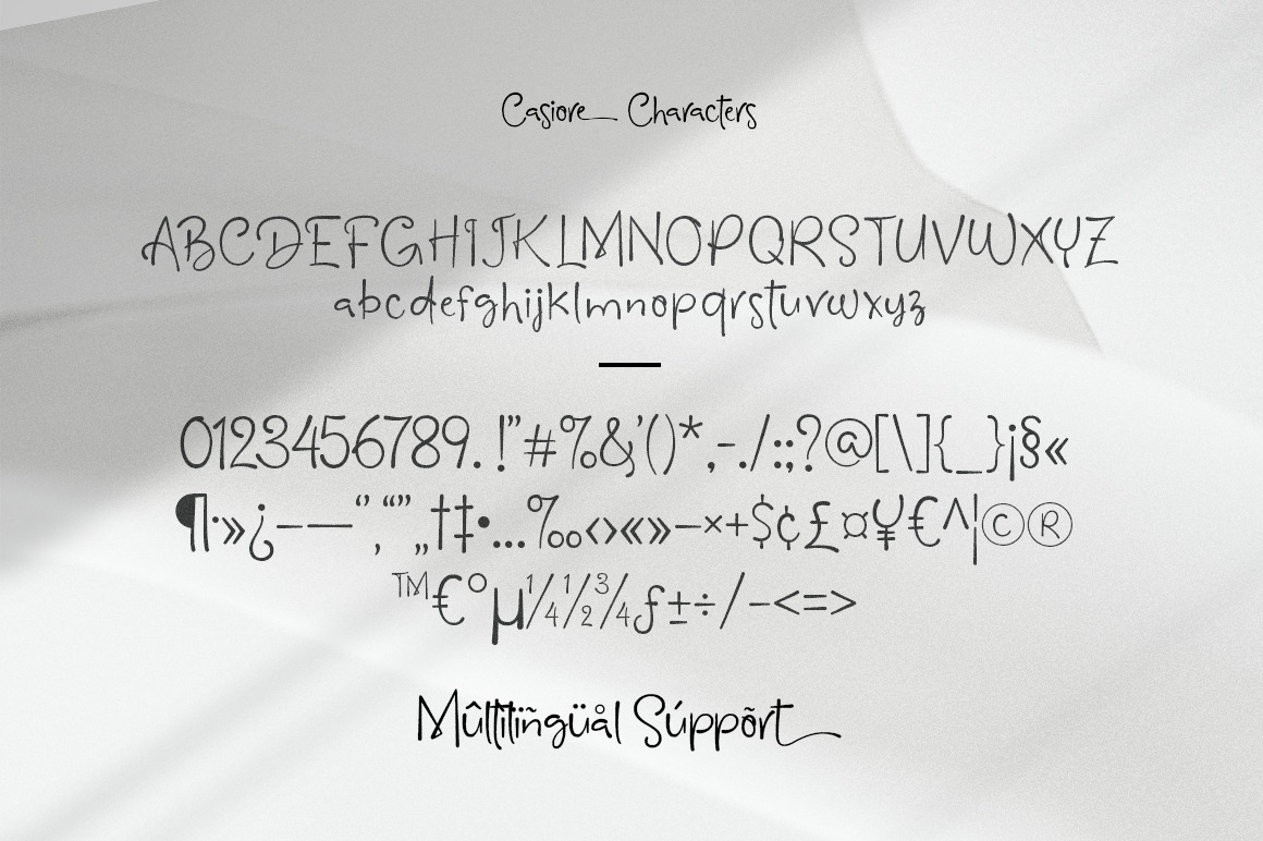 Casiore Brush Font Casiore Brush Font