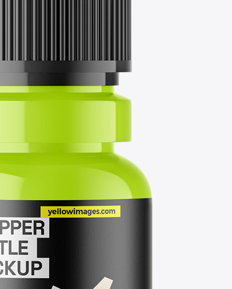 Glossy Dropper Bottle Mockup