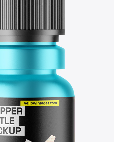 Matte Metallic Dropper Bottle Mockup