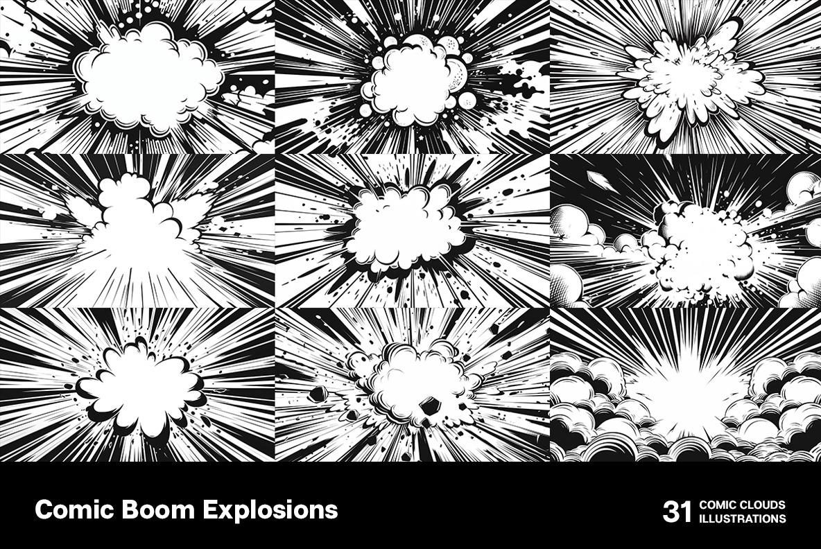 Comic Boom Explosions