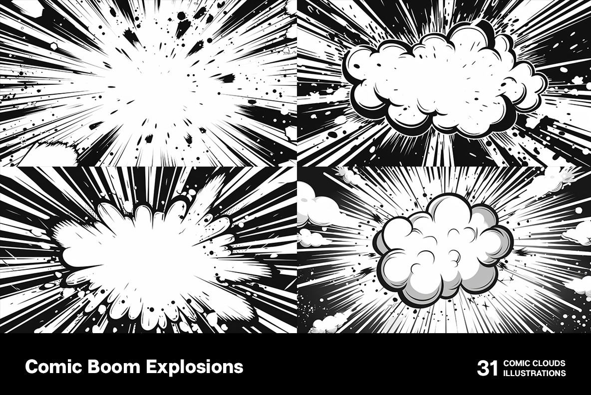 Comic Boom Explosions