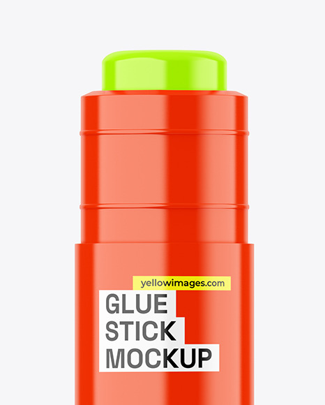 Glossy Glue Stick Mockup