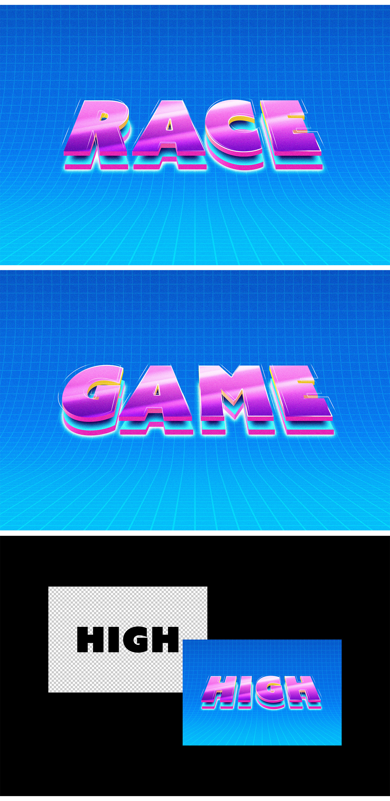 3D Motion Text Effect 3D Motion Text Effect