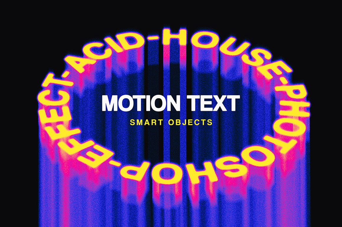 Round Acid Melting Text Effect Round Acid Melting Text Effect