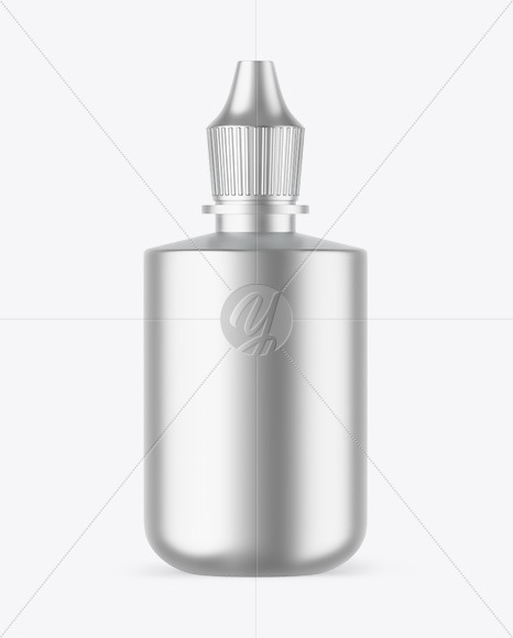 Matte Metallic Dropper Bottle Mockup