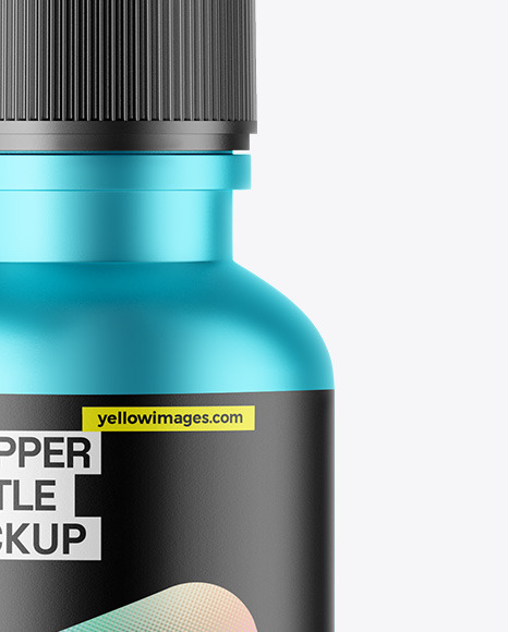 Matte Metallic Dropper Bottle Mockup