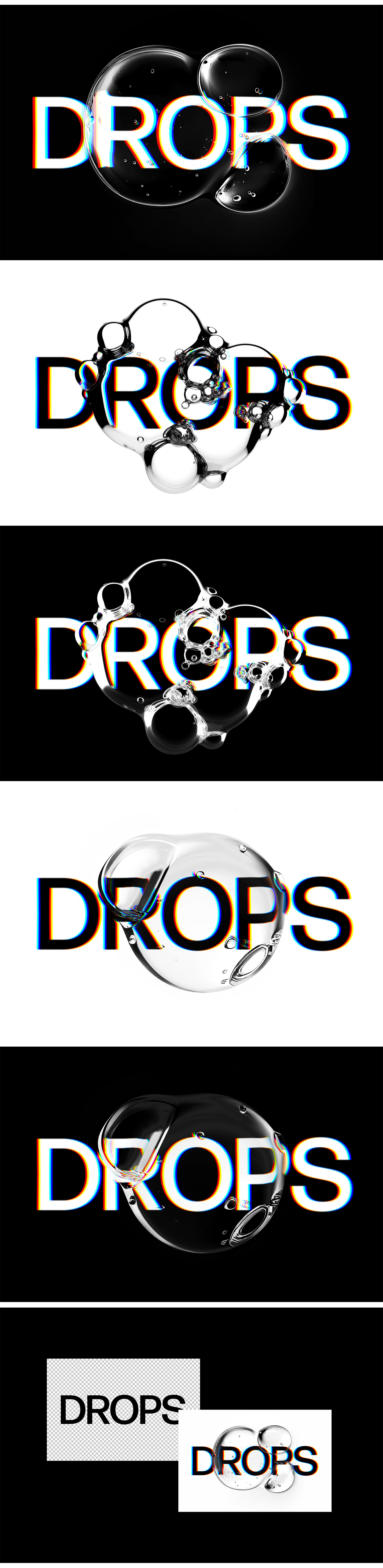 Water Drops Text Effects