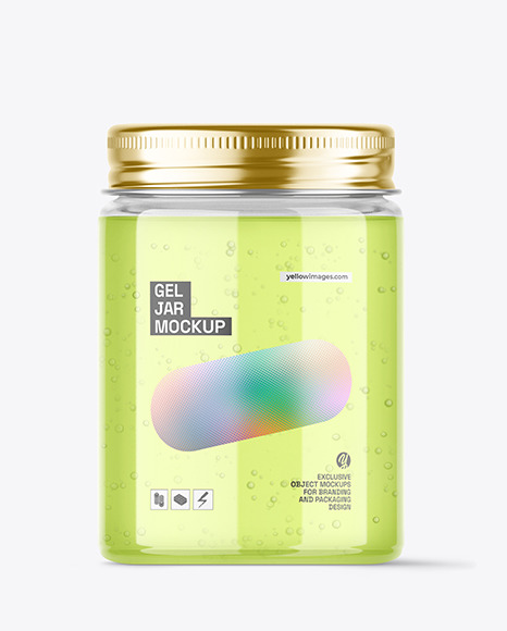 Clear Glass Large Gel Jar Mockup