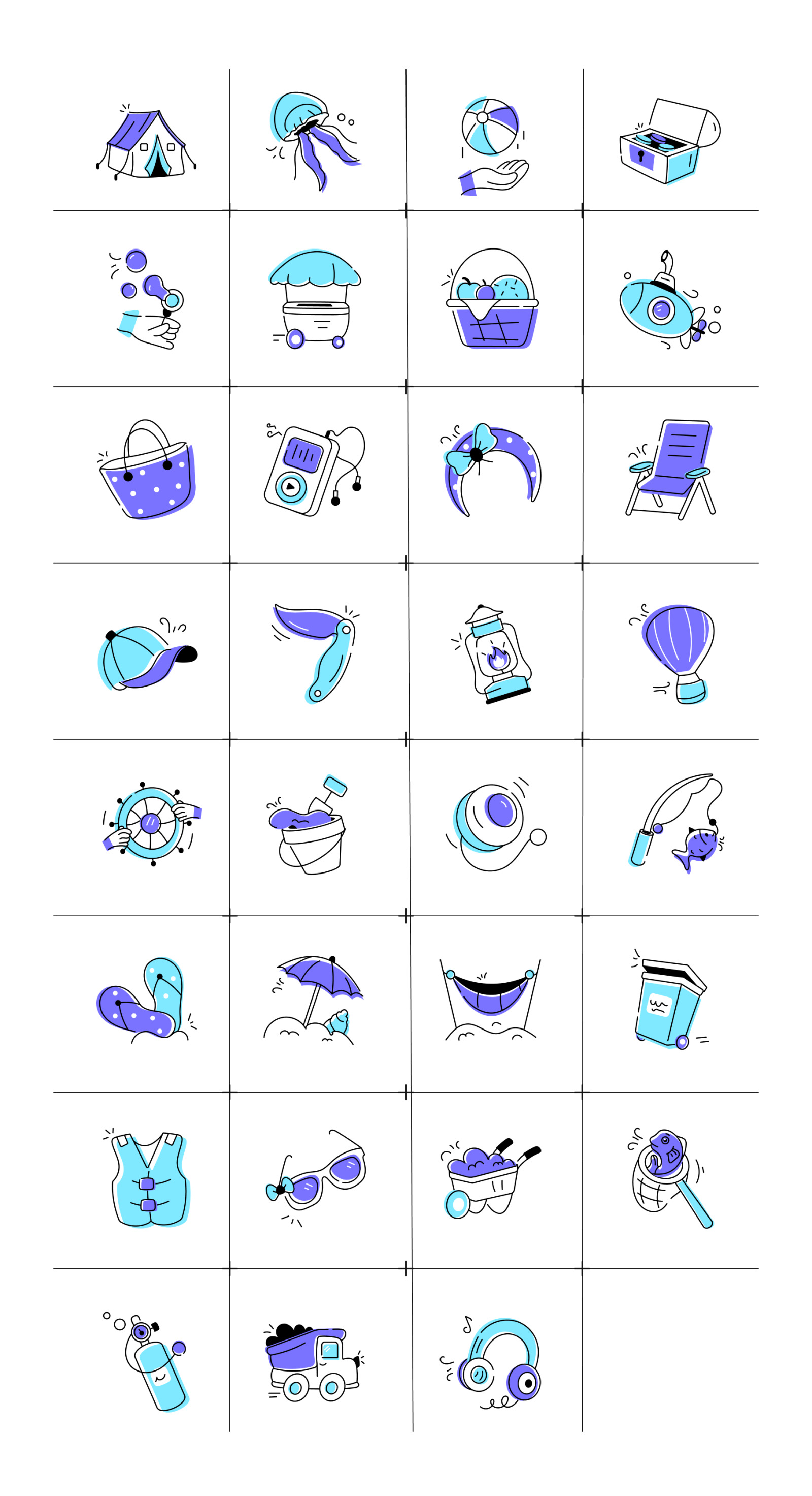Animated Beach Icon Set Animated Beach Icon Set