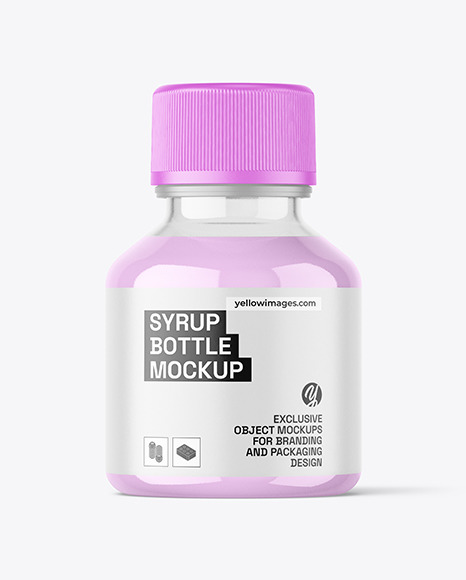 Clear Syrup Bottle Mockup