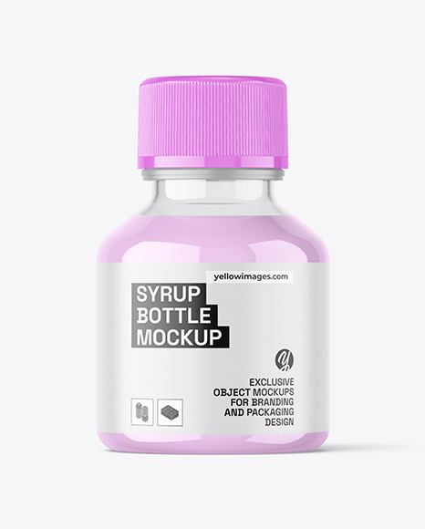 Clear Syrup Bottle Mockup