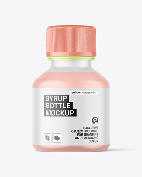 Frosted Syrup Bottle Mockup