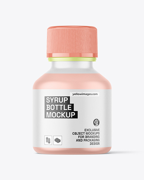 Frosted Syrup Bottle Mockup