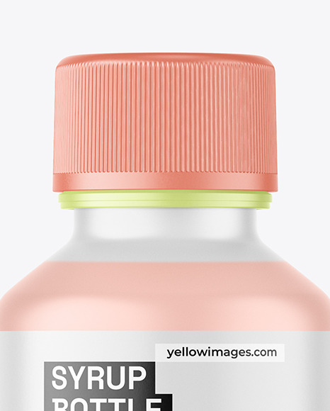 Frosted Syrup Bottle Mockup