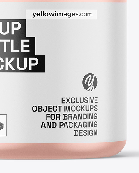 Frosted Syrup Bottle Mockup