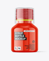 Glossy Syrup Bottle Mockup