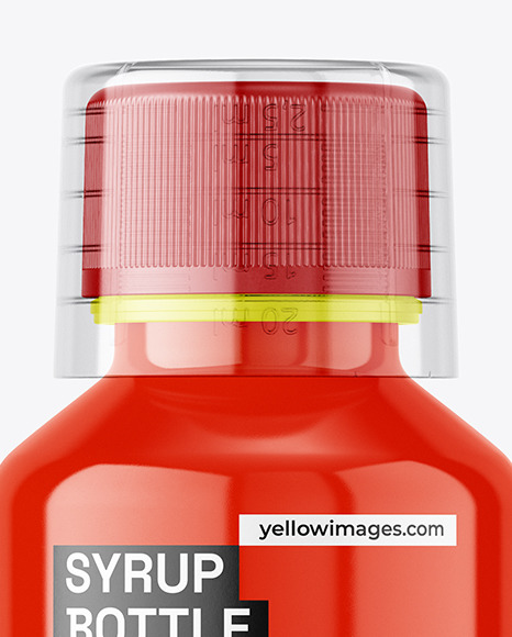 Glossy Syrup Bottle Mockup