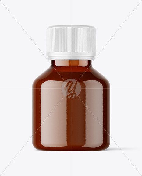 Amber Syrup Bottle Mockup