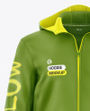 Softshell Zipped Hoodie Mockup - Front View