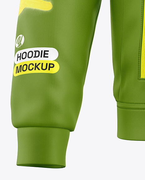 Softshell Zipped Hoodie Mockup - Front View