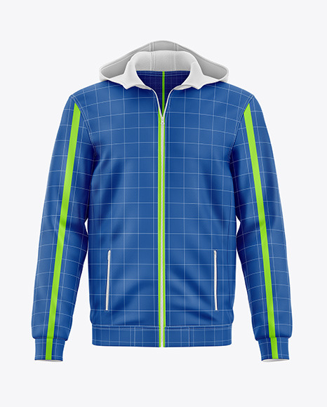 Softshell Zipped Hoodie Mockup - Front View