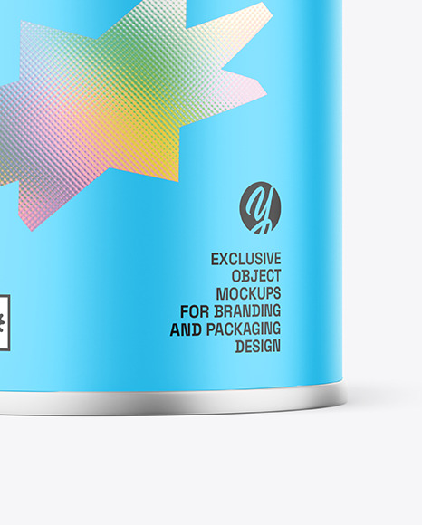 Matte Tin Can Mockup