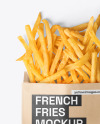 Kraft Paper Bag with French Fries Mockup