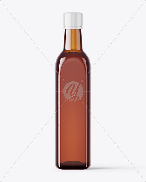 Amber Glass Olive Oil Bottle Mockup