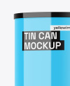 Glossy Tin Can Mockup