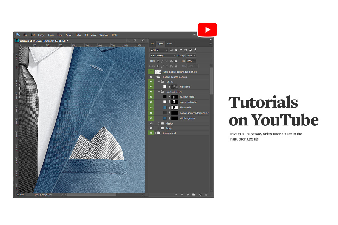 Pocket Square Mockups Pocket Square Mockups