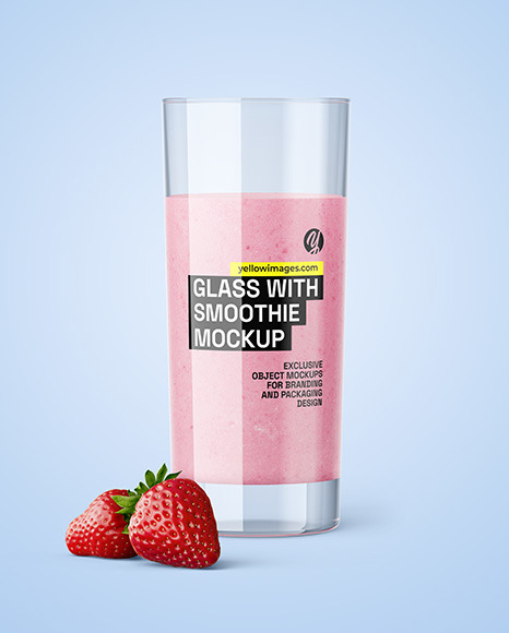 Glass With Smoothie Mockup