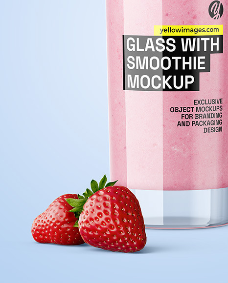 Glass With Smoothie Mockup