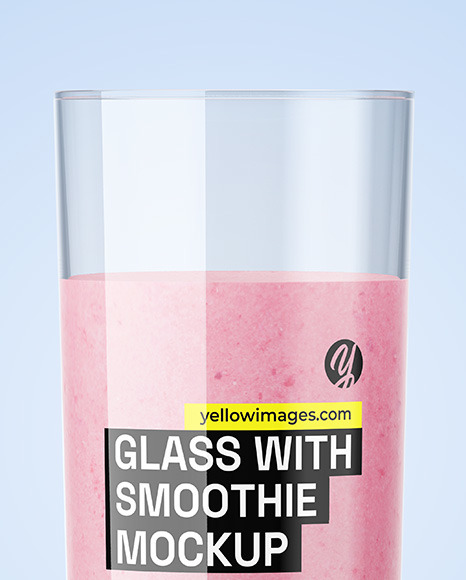 Glass With Smoothie Mockup