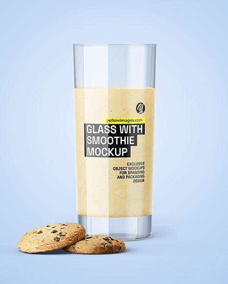 Glass With Smoothie Mockup