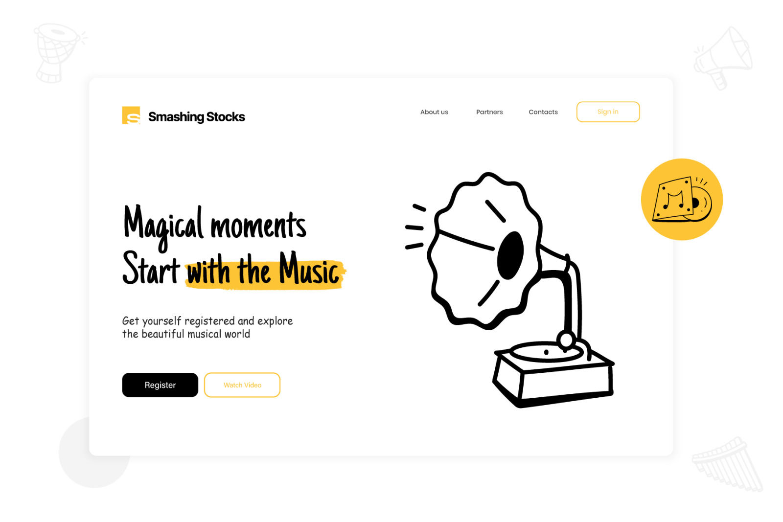 Hand Drawn Musical Icons Hand Drawn Musical Icons