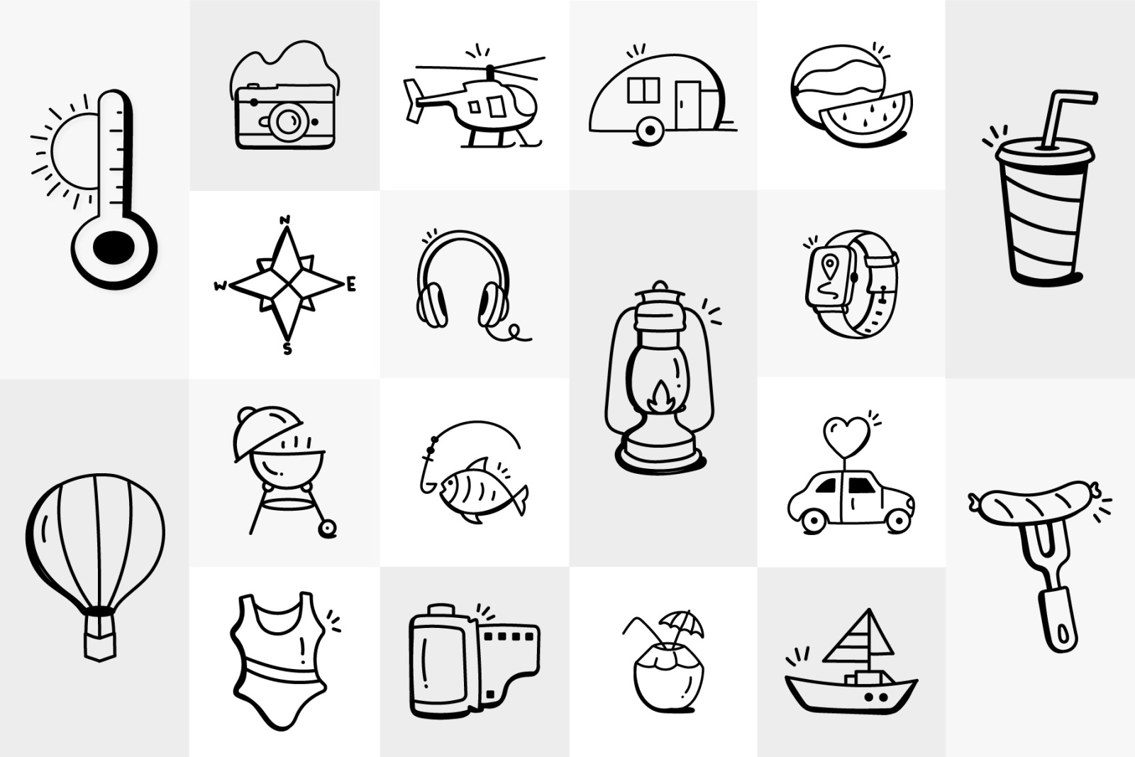 Hand Drawn Travel Icons