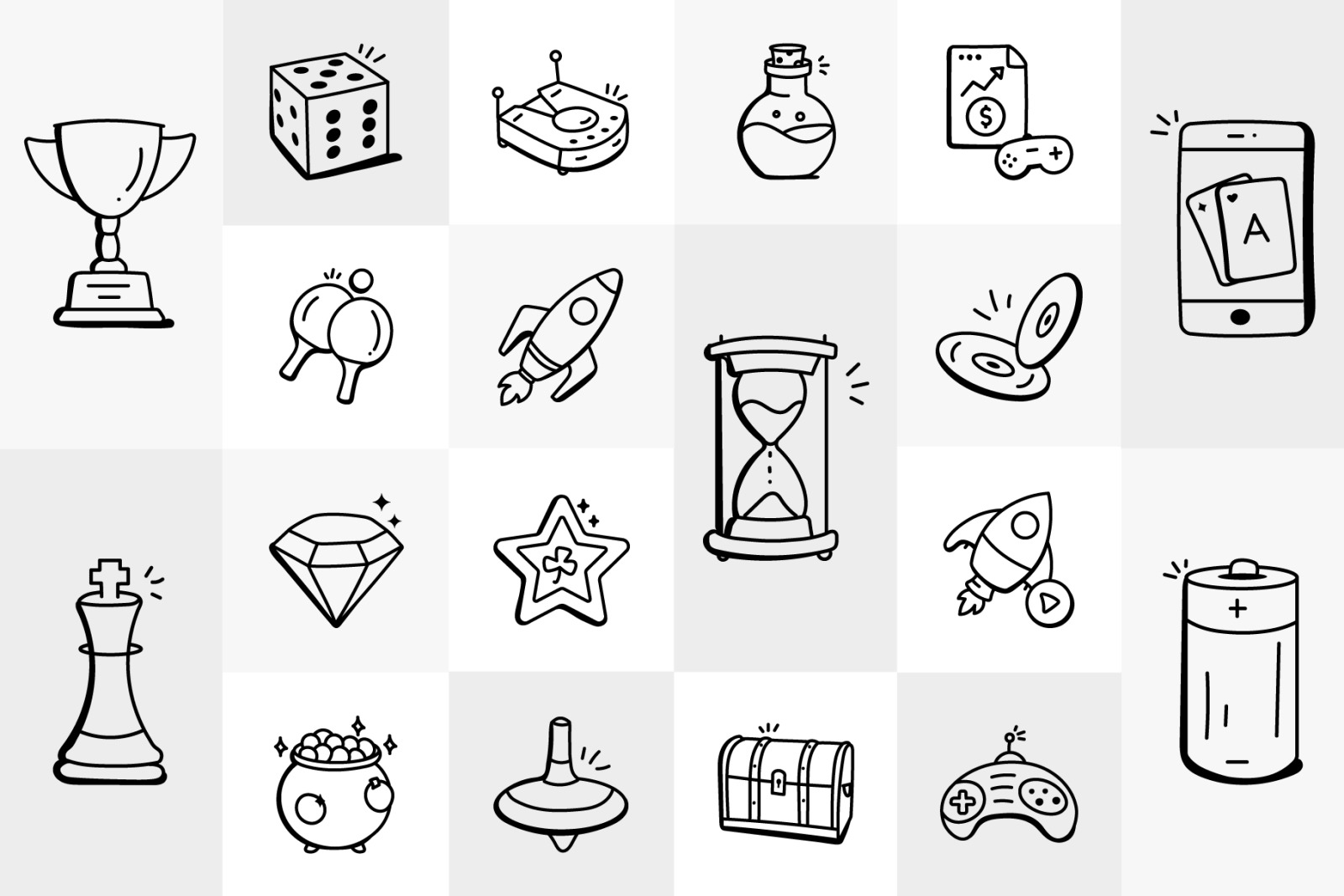 Hand Drawn Gaming Icons