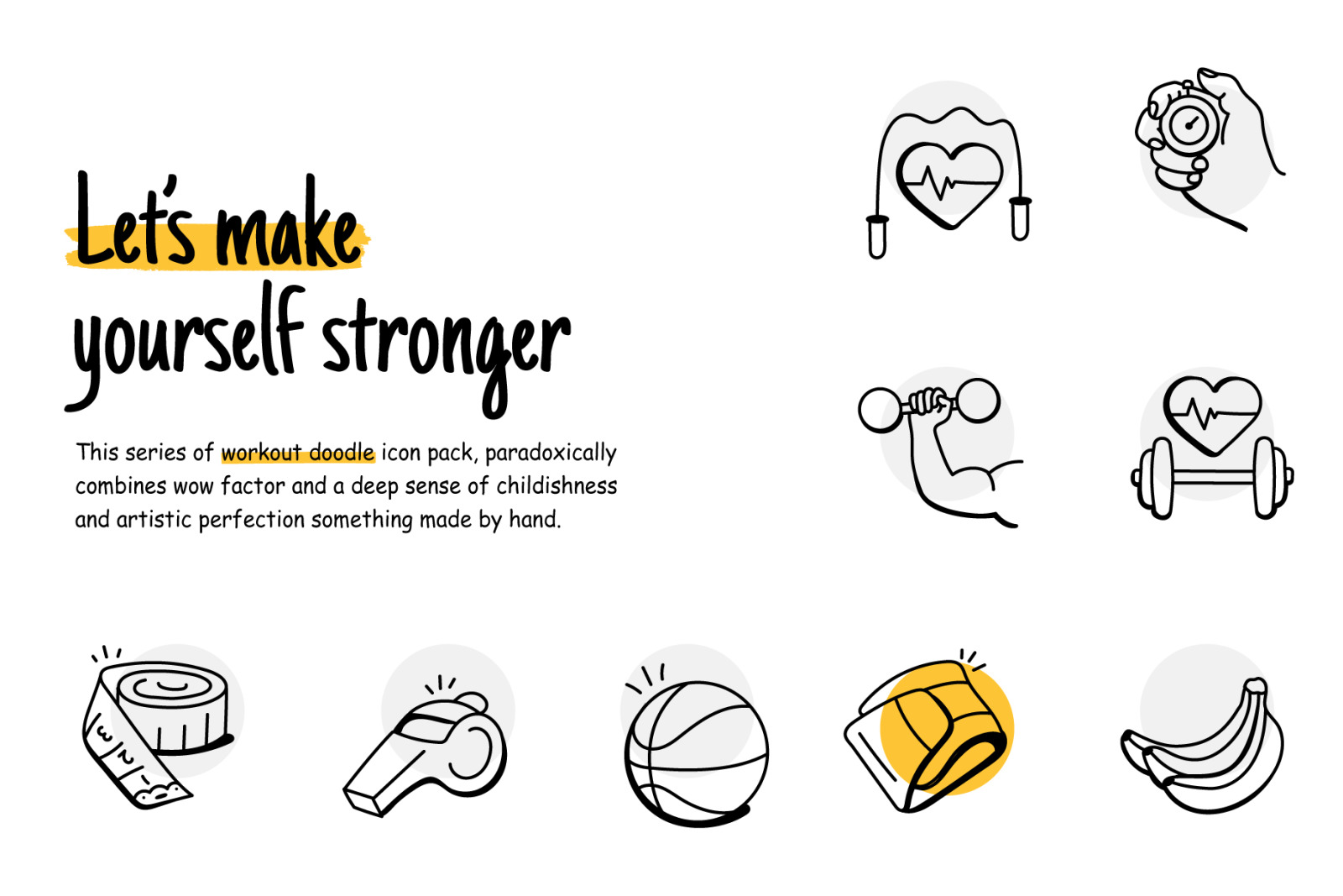 Hand Drawn Workout Icons Hand Drawn Workout Icons