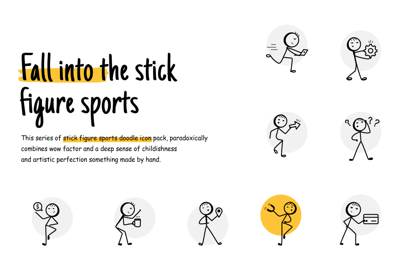 Hand Drawn Stick Figure Icons Hand Drawn Stick Figure Icons