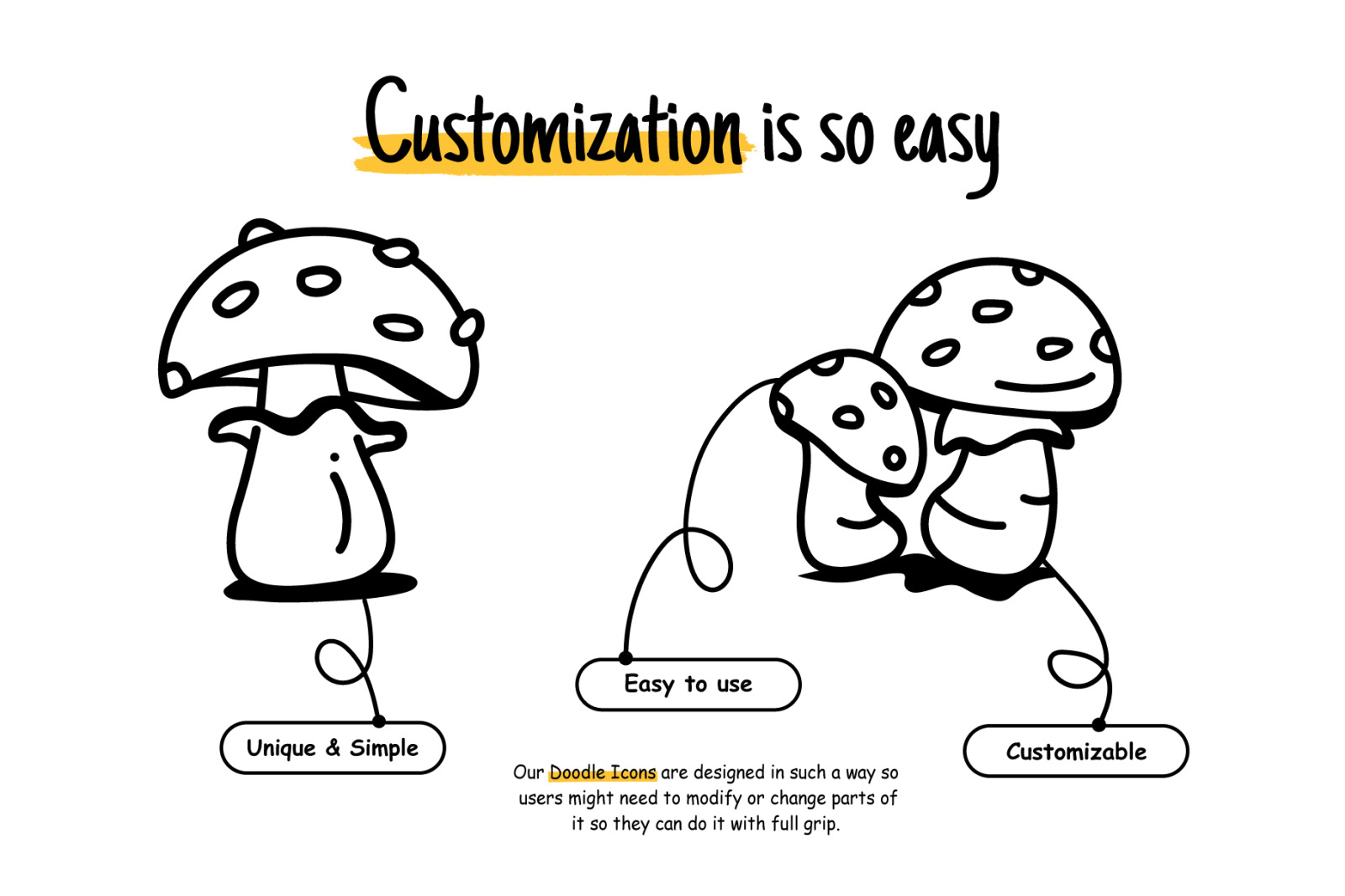 Hand Drawn Mushroom Icons Hand Drawn Mushroom Icons