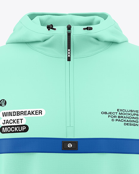 Men's Windbreaker Jacket Mockup - Front View